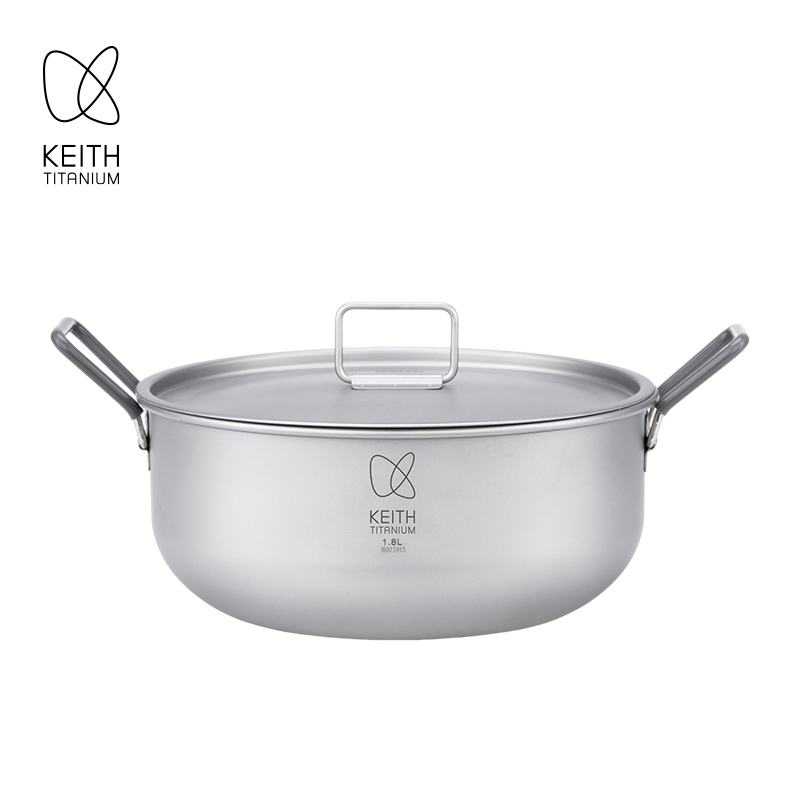 KEITH 1.8L Pure Titanium Cooki - Camping Cooking Handle のレビューと価格