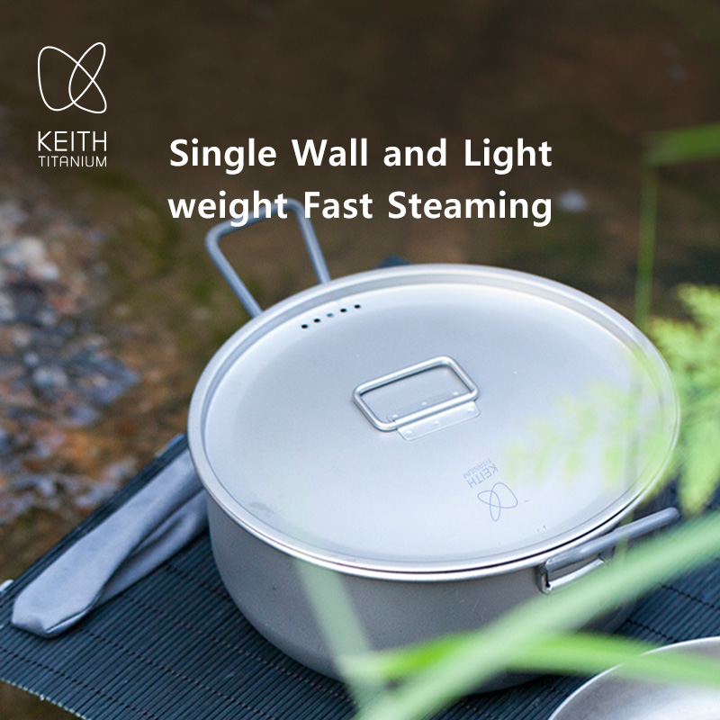 KEITH 1.8L Pure Titanium Cooki - Camping Cooking Handle のレビューと価格