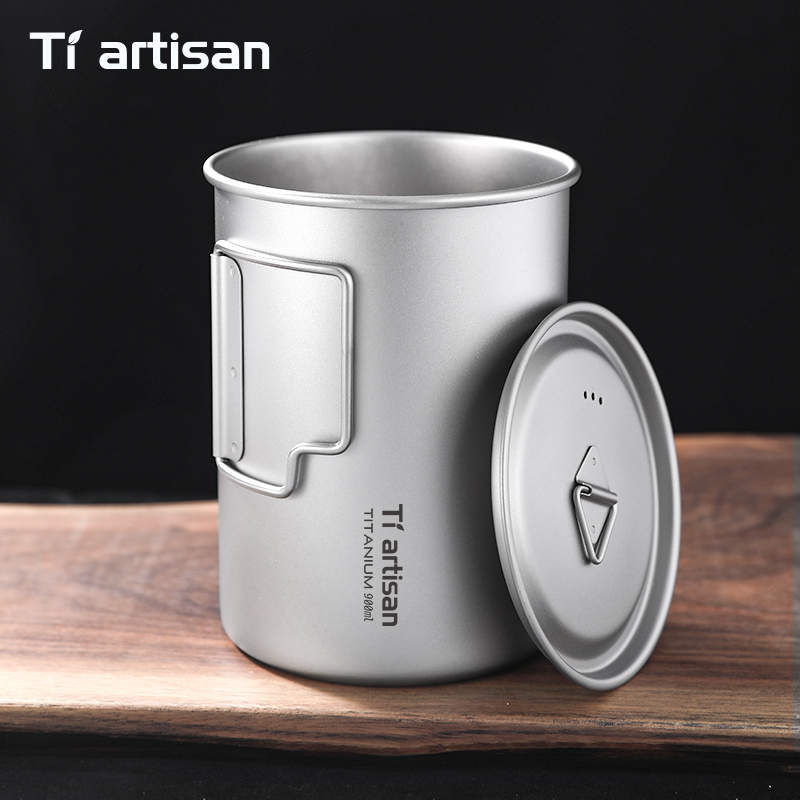 Tiartisan 750ml/ 900ml Titaniu - Camping Cooking Mug のレビューと価格