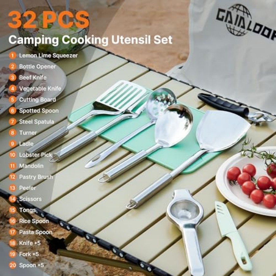Portable Camping Cooking Utens - Camping Cooking Essentials Kit のレビューと価格