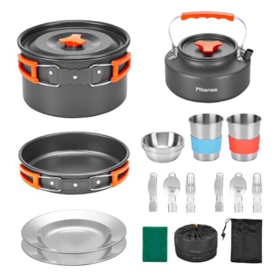 21Pcs Camping Cookware Mess Ki - Camping Cooking Essentials Kit のレビューと価格