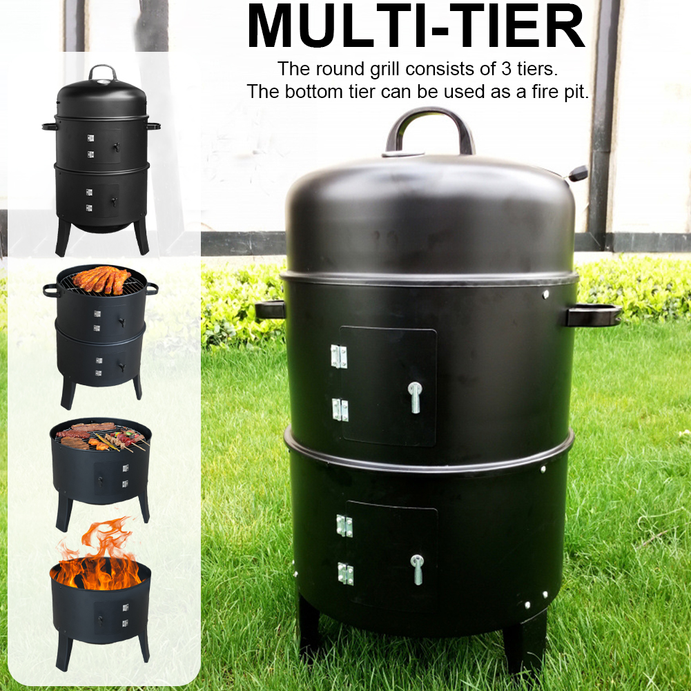Vertical Charcoal Smoker with  - Camping Cooking Multi Tool のレビューと価格